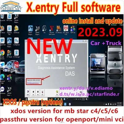 Newest 2023.09 MB STAR sd C4C5C6 software xentry DAS install or upgrade online xentry 2023.09 das