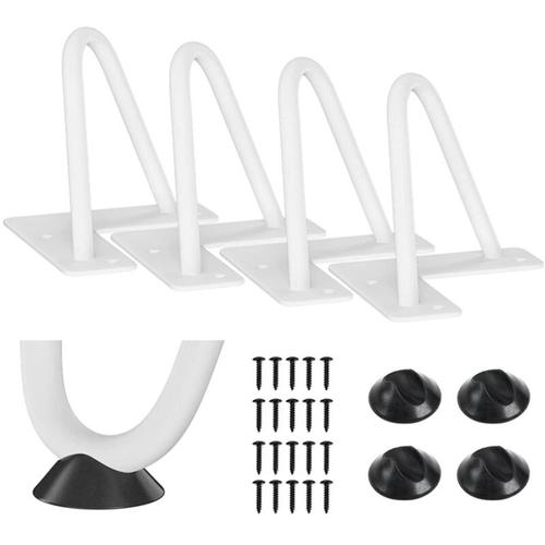 Haloyo - pieds de table 4 pcs. set Pieds en épingle à cheveux pieds en épingle à cheveux cadre de