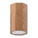 Plafonnier lampe en bois spot de plafond chêne h 10 cm luminaire de salon 1 ampoule