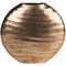 Table Passion - Vase ovale vague en fonte or 30 cm - Or
