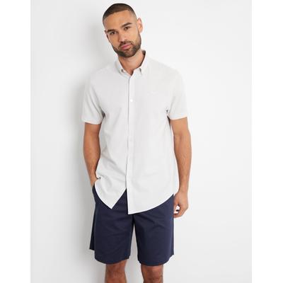 Threadbare Men's Off White Short Sleeve Shirt