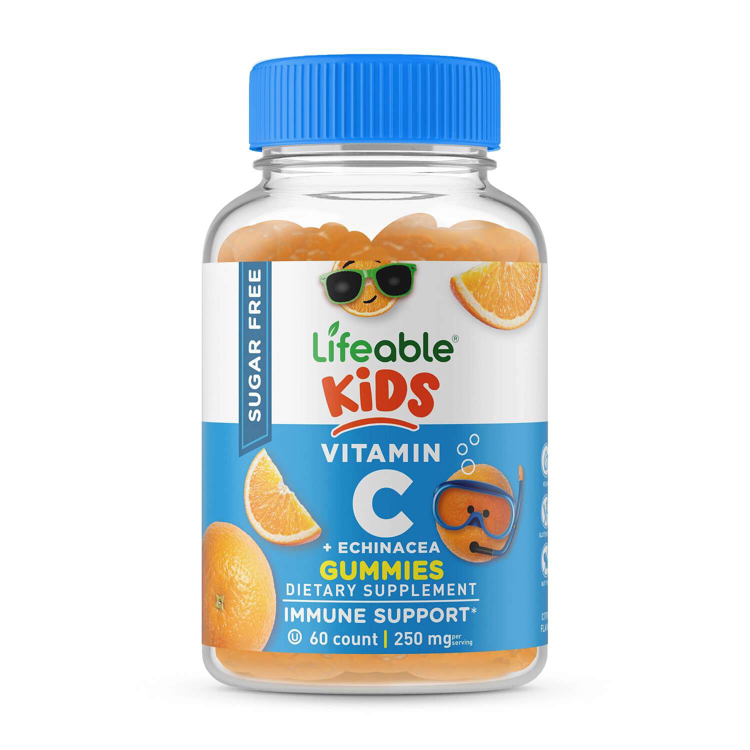 Kids Sugar Free Vitamin C 250Mg - 60 Gummies (30 Servings)