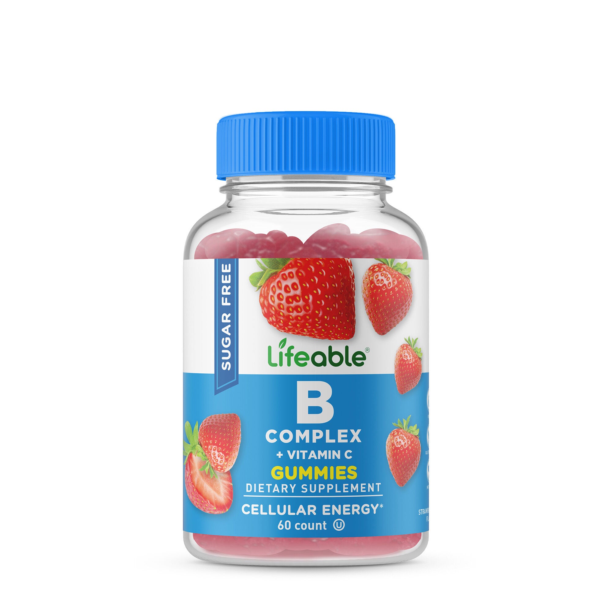 Sugar Free B Complex with Vitamin C - 60 Gummies (60 Servings)