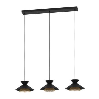 EGLO Hängeleuchte "GRIZEDALE", schwarz (schwarz, messing), B:26,00cm H:110,00cm L:96,00cm Ø:0,00cm, Lampen, Pendelleucht