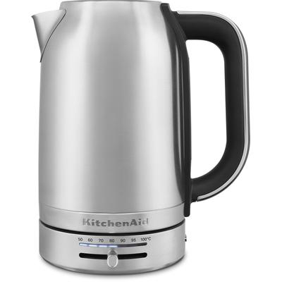 KITCHENAID Wasserkocher "5KEK1701ESX Edelstahl", silber (edelstahlfarben), Wasserkocher