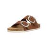 Sandale CRUZ "Bundao", Damen, Gr. 38, braun (karamell), Polyurethane, casual, Schuhe Pantolette Schlappen, mit bequemer Korksohle