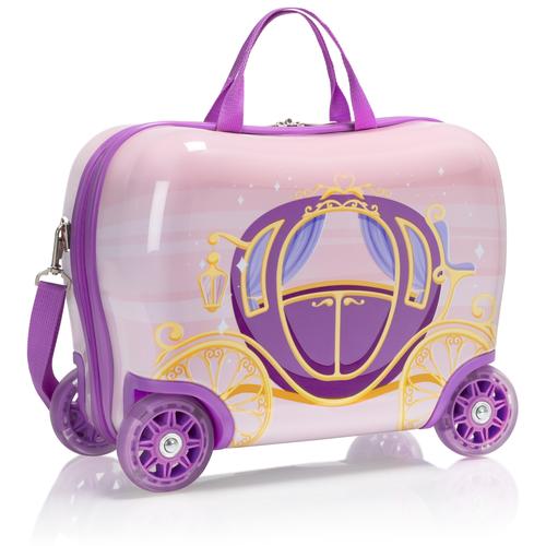 Kinderkoffer HEYS ""Kinderkoffer Heys Kids Ride-On Luggage, 16 cm"", Gr. B/H/T: 12,4cm x 16cm x 8,5cm 25 l, rosa, Polycarbonat, mehrfarbig, festlich, Koffer, Heys x Joachim Llambi Kindertrolley Kinder Reisegepäck