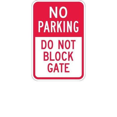 Lyle Gate No Parking Sign,18" x 12" T1-1096-EG_12x18 - 1 Each