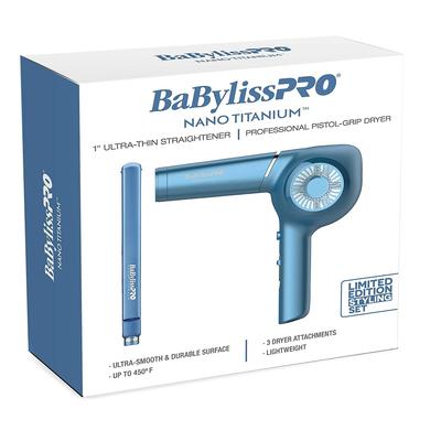 Nano Titanium Classic Dryer & 1" Ultra-Thin Flat Iron Prepack