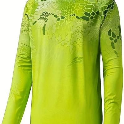 TEMU Men' Protection Shirt, Snake Quick Dry Long Sleeve Rash Guard For Fishing Hiking Outdoor