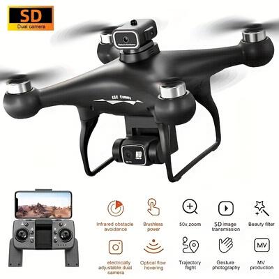 S116 Max Brushless Optical Flow Remote Control Drone Dual Camera 1 Battery Esc Camera, Headless Mode, 360Â° Intelligent Infrared Obstacle Avoidance, Trajectory Flight, Wifi Fpv, Phone App Control