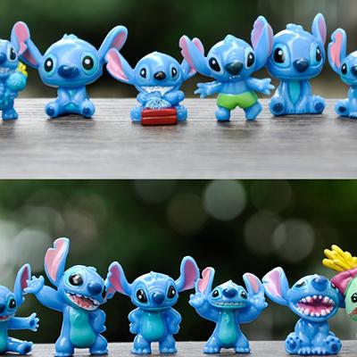 12pcs/lot Stitch Figure Toy Set, Anime Mini Stitch Action Figure Dolls, Home Party Decoration Toys, Christmas Gift