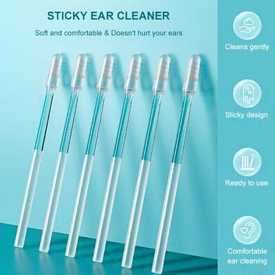 24pcs/box Sticky Ear Cleaner Gently Rotating Into The Ear Earwax Adheres Out Comfortable Cleaning With Visible Earwax