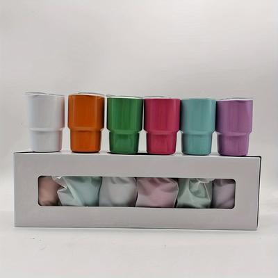 6pcs, Tumbler Design Shot Cups, 3oz Stainless Stee...