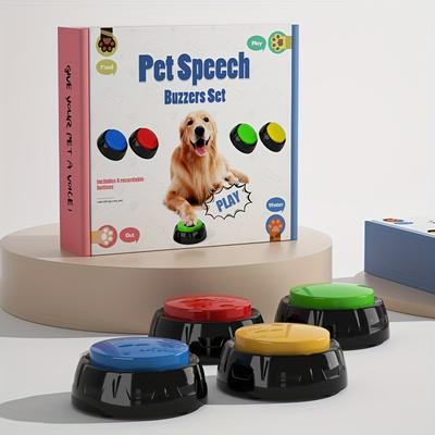 4pcs Recordable Dog Communication Buttons - Easily Train Your Dog To Communicate With You - Set Of Talking Buttons For Clear Communication