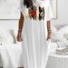 TEMU Letter Print Lounge Dresses, Crew Neck Short Sleeve Home Dress, Women's Loungewear & Dresses