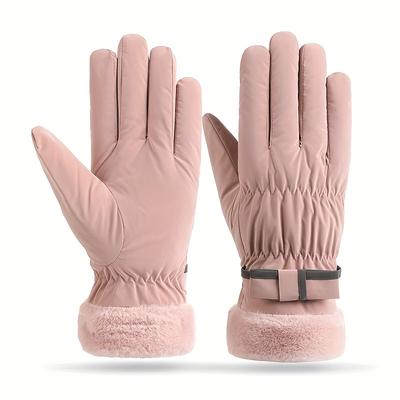 Women's Winter Snow Gloves, Waterproof Plush Thick...