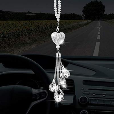 Bling Heart Diamond Car Accessories, Crystal Car R...