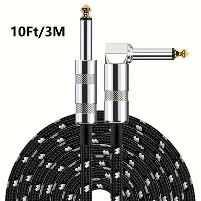 Guitar Cable 10ft Electric Instrument Cable Bass Amp Cord For Electric Guitar, Bass Guitar, Electric Mandolin, Pro Audio 1/4