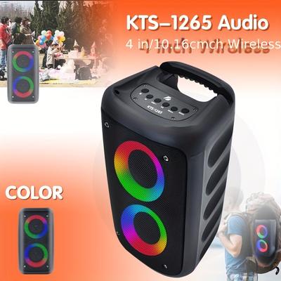Kinglucky S-1265 Wireless Speaker With Subwoofer, Large Boombox Speaker, Stereo Speaker, Subwoofer, Outdoor Wireless Speaker, Party Disco Light, Tws, Tf