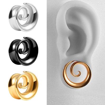 2pcs Spiral Ear Plugs Set 316 Stainless Steel Ear ...