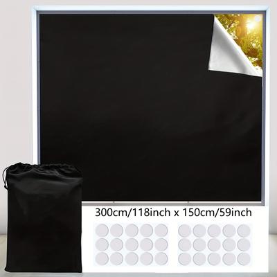 1pc Portable Blackout Blind Curtain - Light & Uv B...