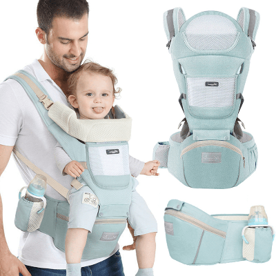 Baby Carrier Waist Stool With Storage Bag, Kangaro...
