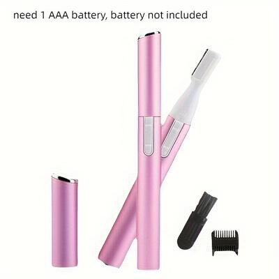 1pc Personal Pen Trimmer, Detailer, Electric Facial Hair Trimmer With Rinseable Blades, Cleaning Brush, Trimming Comb For Eyebrows, Neckline, Nose, Ears, Other Detailing