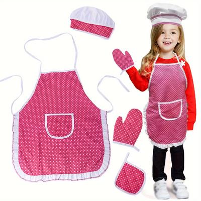 Family Role Play Kitchen Clothes Children Chef Set...