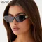 Cat Eye Sonnenbrille Frauen Luxusmarke Designer Vintage Cateye Sonnenbrille für weibliche neue Mode kleine Rahmen Sonnenbrillen