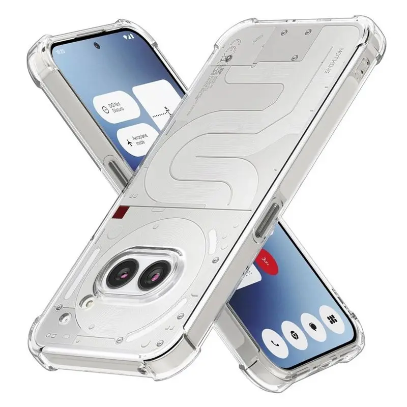 Custodia in TPU trasparente per Niente Phone 2a Plus Niente Phone 3A Pro Custodia protettiva Quattro angoli Paraurti antiurto Coque Fundas