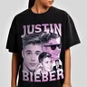 Chemise Vintage Justin Bieber Vêtement de Rap Hip Hop Imprimé