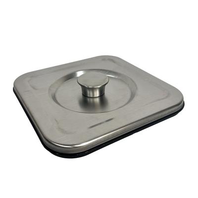 Service Ideas SCDLIDSS Replacement Infusion Dispenser Lid - Square, Brushed Stainless, Silver