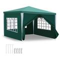 Pavillon Garten mit 3 abnehmbaren Seitenteilen tragbares wasserdichtes Zelt Partyzelt mit