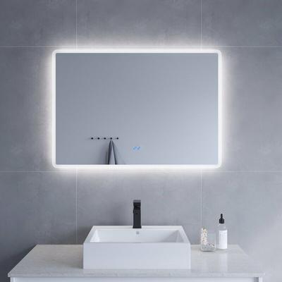 Aquabatos - Badspiegel Wandspiegel mit led Licht 100x70cm boras Typ b Touch Sensor Dimmbar Image