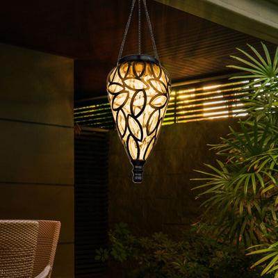 Globo - Hängeleuchte Solarlampe Gartendeko Außenlampe hängend led Solarleuchte, im Tropfen Design, Image
