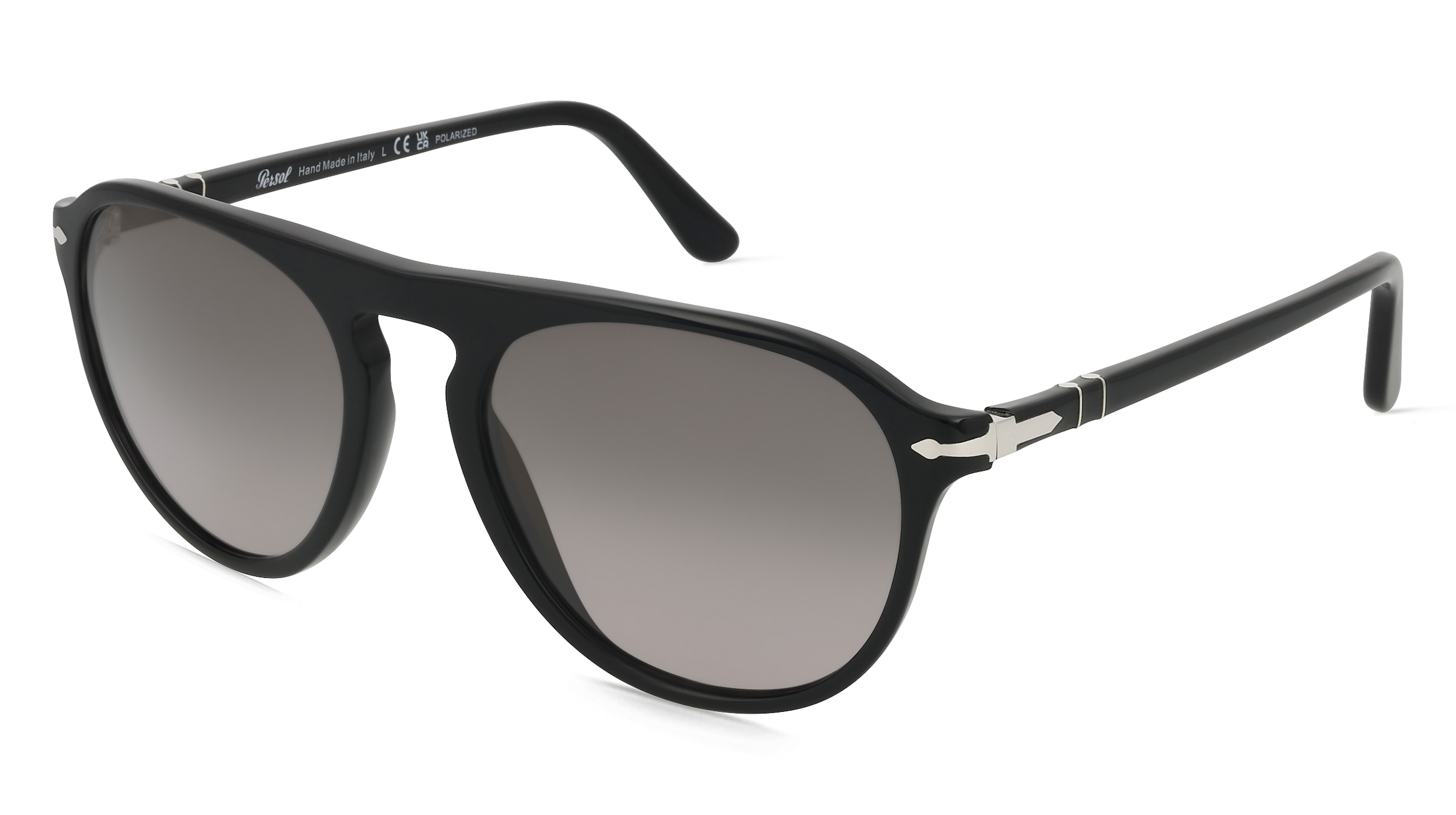 Persol 0PO3302S Unisex-Sonnenbrille Vollrand Pilot Acetat-Gestell, schwarz