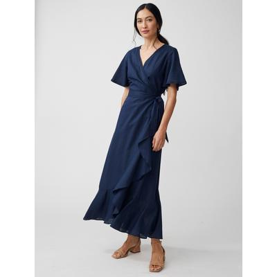 J.McLaughlin Women's Aurora Linen Dress Deep Navy, Size XL | Cotton/Linen