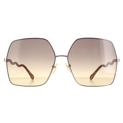 Chloé carré féminin beige brun gradient ch0054s