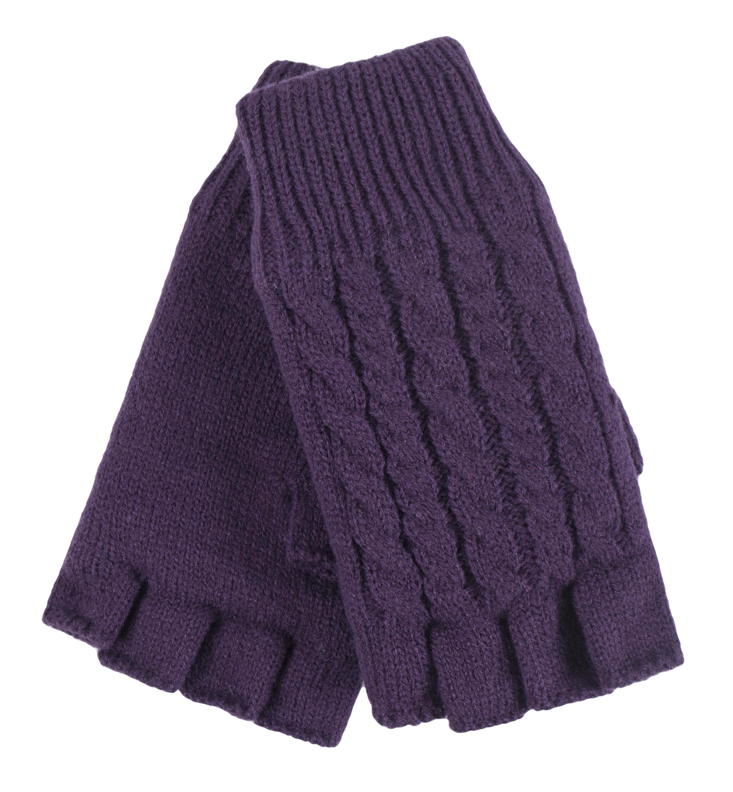 HEAT HOLDERS Damen Winter-Thermo-Fingerlose Handschuhe mit Zopfmuster Image