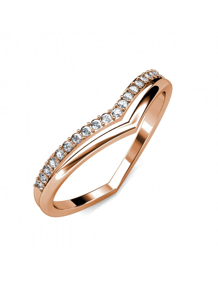 Tiryns Ring - Roségold und Kristall Image
