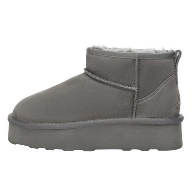 EVER AU Damen Heron Ultra Mini Plateaustiefel - Grau