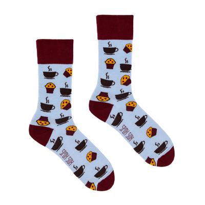 SPOX SOX - Herren & Damen Mismatched Novelty Odd Socks - Kaffee & Muffins Image