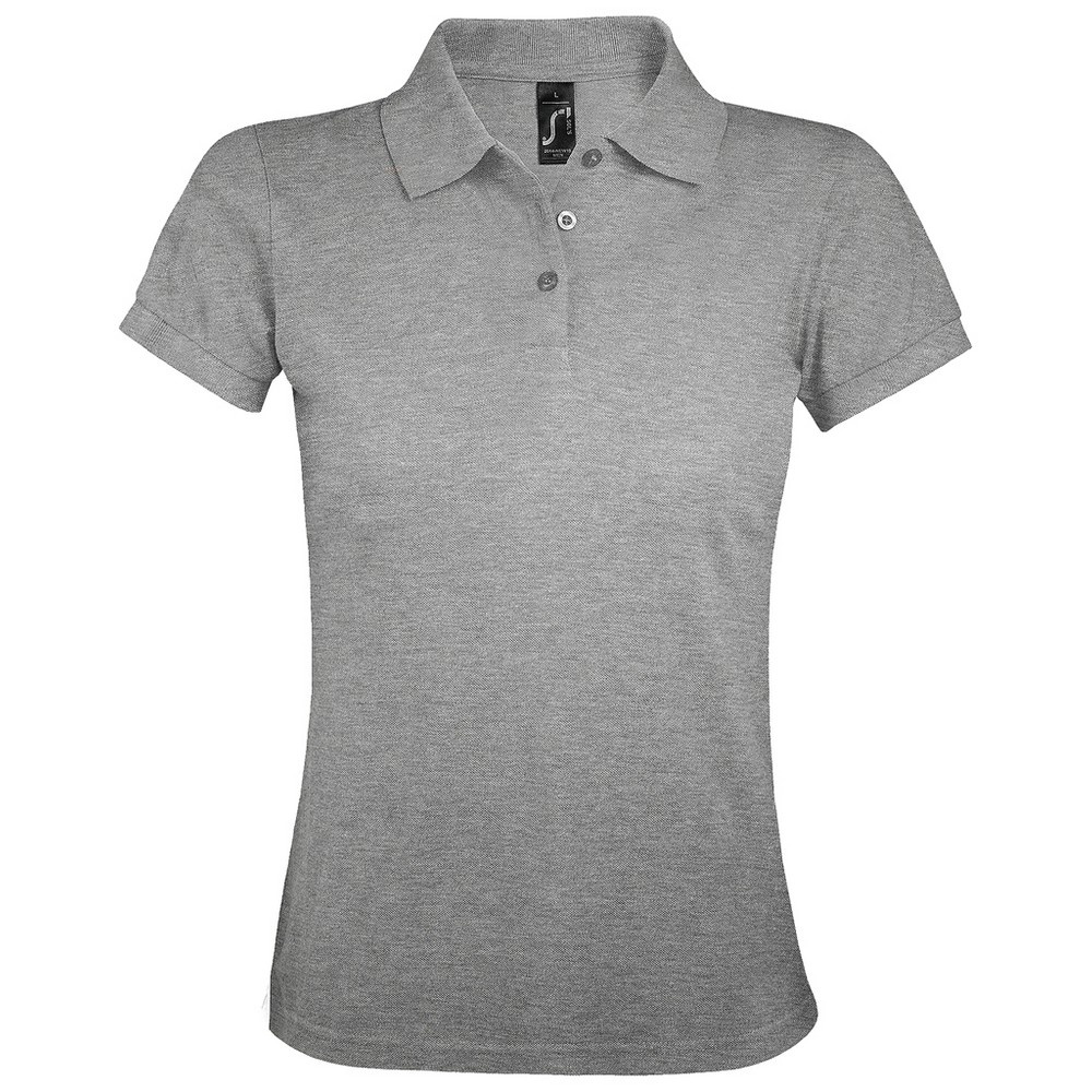 SOLs Womens/Ladies Prime Pique Polo Shirt (Grau meliert) Image