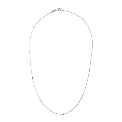 Collier Diamants 0,050 Cts Or Blanc 18 Carats