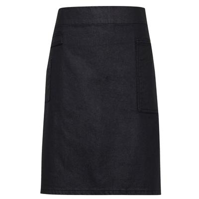 Premier Unisex Adults Division Waxed Look Denim Waist Apron (Indigo/Brown Denim)