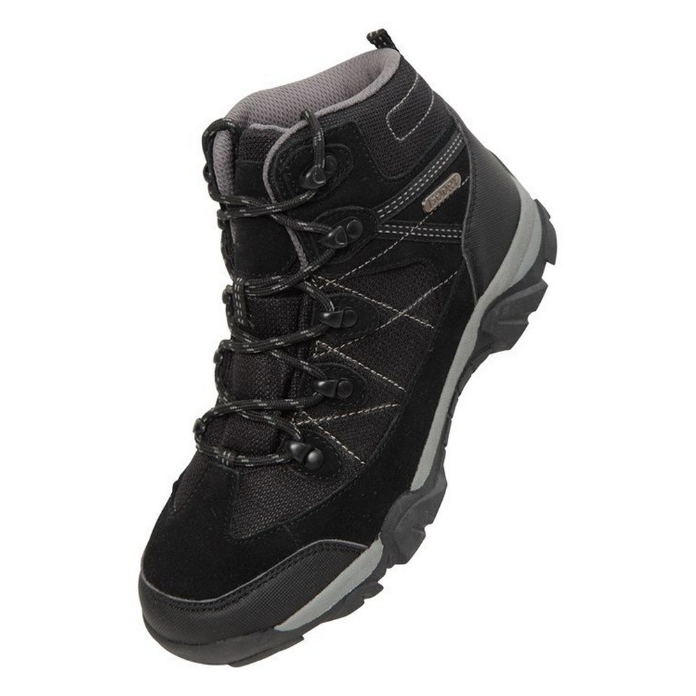 Mountain Warehouse Kinder/Kinder Trail Wildleder Wanderschuhe (Schwarz) Image
