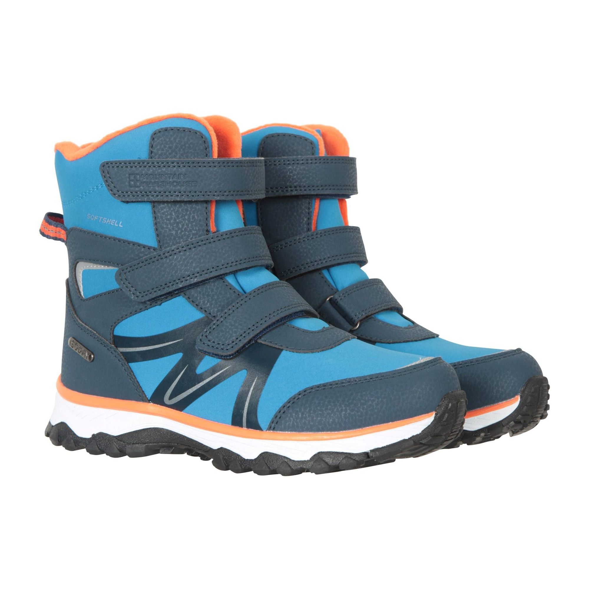 Mountain Warehouse Childrens/Kids Slope Adaptive Softshell-Schneestiefel (Blau/Orange) Image