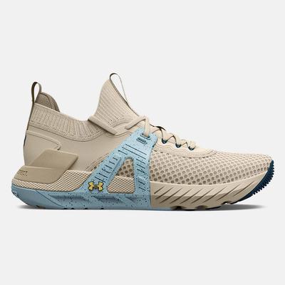 Under Armor Project Rock 4 Team Beige Womens Trainer