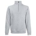 Fruit Of The Loom Herren Premium 70/30 Zip Neck Sweatshirt (Heather Grey)